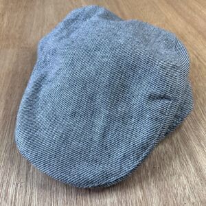 H&M Gray Denim Newsboy Flat Cap Size M 58 Casual Driver Hat